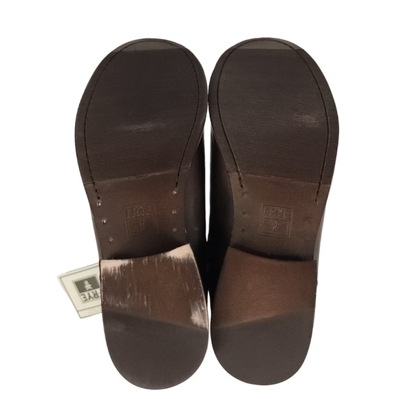 Frye Molly Button Tall Knee High Boots Brown Grey Leather Riding - Picture 10 of 11